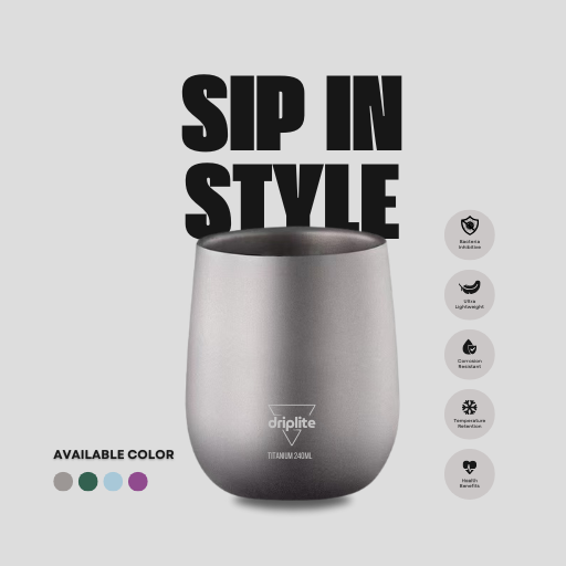 DripLite 240ML Ti-22 Titanium Cup